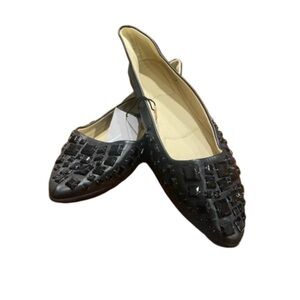 Lane Bryant Bling Flat with black jewels Size 10 wide. SH1